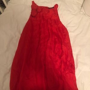 Red rose cocktail dress